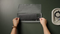 PE foam laid on the PCB in the correct orientation.