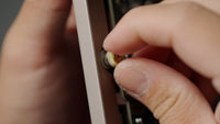 Finger tighten each bolt, just until it stops.
